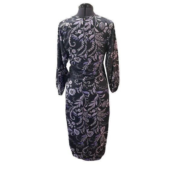 Misa Los Angeles Sylvia Faux Wrap Indigo Satin High Low Dress XS & L NWT - Picture 4 of 16